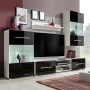 Vitrina de pared de TV iluminación LED 4 pzas negro alto brillo de , Muebles TV - Ref: Foro24-242573, Precio: 460,39 €, Descu...