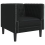 Sillón Chesterfield de cuero artificial negro de , Sofás - Ref: Foro24-372652, Precio: 165,58 €, Descuento: %