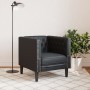 Sillón Chesterfield de cuero artificial negro de , Sofás - Ref: Foro24-372652, Precio: 165,58 €, Descuento: %