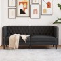 Sofá Chesterfield de 2 plazas cuero artificial negro de , Sofás - Ref: Foro24-372659, Precio: 262,41 €, Descuento: %