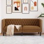 Sofá Chesterfield de 2 plazas piel de ante sintético marrón de , Sofás - Ref: Foro24-372665, Precio: 273,35 €, Descuento: %
