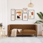 Sofá Chesterfield de 2 plazas piel de ante sintético marrón de , Sofás - Ref: Foro24-372665, Precio: 273,35 €, Descuento: %