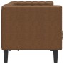 Sofá Chesterfield de 2 plazas piel de ante sintético marrón de , Sofás - Ref: Foro24-372665, Precio: 273,35 €, Descuento: %