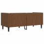 Sofá Chesterfield de 2 plazas piel de ante sintético marrón de , Sofás - Ref: Foro24-372665, Precio: 273,35 €, Descuento: %