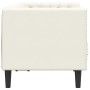 Sofá Chesterfield 2 plazas con cojines terciopelo blanco crema de , Sofás - Ref: Foro24-372690, Precio: 253,92 €, Descuento: %