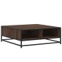 Mesa de centro madera ingeniería metal marrón roble 80x80x30 cm de , Mesas de centro - Ref: Foro24-848773, Precio: 64,71 €, D...