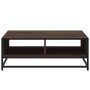 Mesa de centro madera ingeniería metal marrón roble 80x80x30 cm de , Mesas de centro - Ref: Foro24-848773, Precio: 64,71 €, D...