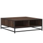Mesa de centro madera ingeniería metal marrón roble 80x80x30 cm de , Mesas de centro - Ref: Foro24-848773, Precio: 64,71 €, D...