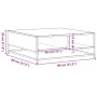 Mesa de centro madera ingeniería metal marrón roble 80x80x30 cm de , Mesas de centro - Ref: Foro24-848773, Precio: 64,71 €, D...