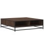 Mesa de centro madera ingeniería y metal marrón 100x100x30 cm de , Mesas de centro - Ref: Foro24-848778, Precio: 82,95 €, Des...
