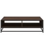 Mesa de centro madera ingeniería y metal marrón 100x100x30 cm de , Mesas de centro - Ref: Foro24-848778, Precio: 82,95 €, Des...