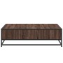 Mesa de centro madera ingeniería y metal marrón 100x100x30 cm de , Mesas de centro - Ref: Foro24-848778, Precio: 82,95 €, Des...