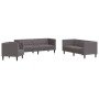 Juego de sofás Chesterfield 3 piezas cuero sintético gris de , Sofás - Ref: Foro24-3209270, Precio: 721,87 €, Descuento: %