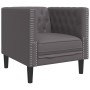 Juego de sofás Chesterfield 3 piezas cuero sintético gris de , Sofás - Ref: Foro24-3209270, Precio: 721,87 €, Descuento: %