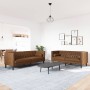 Set de sofás Chesterfield y cojines 2 pzs ante sintético marrón de , Sofás - Ref: Foro24-3209300, Precio: 584,08 €, Descuento: %