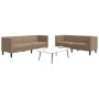 Juego de sofás Chesterfield 2 piezas cuero sintético capuchino de , Sofás - Ref: Foro24-3209279, Precio: 603,75 €, Descuento: %
