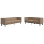 Juego de sofás Chesterfield 2 piezas cuero sintético capuchino de , Sofás - Ref: Foro24-3209279, Precio: 603,75 €, Descuento: %