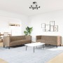 Juego de sofás Chesterfield 2 piezas cuero sintético capuchino de , Sofás - Ref: Foro24-3209279, Precio: 603,75 €, Descuento: %