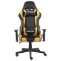 Silla gaming giratoria PVC dorado de vidaXL, Sillones para videojuegos - Ref: Foro24-20492, Precio: 158,43 €, Descuento: %