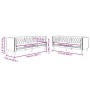 Juego de sofás Chesterfield 2 piezas cuero sintético capuchino de , Sofás - Ref: Foro24-3209279, Precio: 603,75 €, Descuento: %