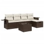 Set sofás de jardín 6 piezas y cojines ratán sintético marrón de , Conjuntos de jardín - Ref: Foro24-3263789, Precio: 359,52 ...