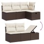 Set sofás de jardín 6 piezas y cojines ratán sintético marrón de , Conjuntos de jardín - Ref: Foro24-3263789, Precio: 359,52 ...