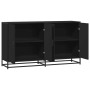 Aparador de madera de ingeniería negro 134x35x76 cm de , Aparadores - Ref: Foro24-3300815, Precio: 156,27 €, Descuento: %