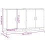 Aparador de madera de ingeniería negro 134x35x76 cm de , Aparadores - Ref: Foro24-3300815, Precio: 156,27 €, Descuento: %