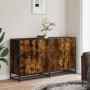 Aparador madera de ingeniería roble ahumado 134x35x76 cm de , Aparadores - Ref: Foro24-3300817, Precio: 134,95 €, Descuento: %