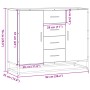 Aparador de madera de ingeniería marrón roble 92x35x76 cm de , Aparadores - Ref: Foro24-3300829, Precio: 114,08 €, Descuento: %