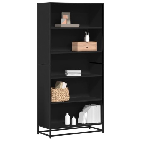 Estantería de madera de ingeniería negra 80,5x35x170,5 cm de , Librerías y estanterías - Ref: Foro24-3300855, Precio: 129,51 ...