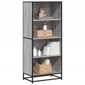 Estantería de madera de ingeniería gris Sonoma 60x35x139 cm de , Librerías y estanterías - Ref: Foro24-3300843, Precio: 93,70...