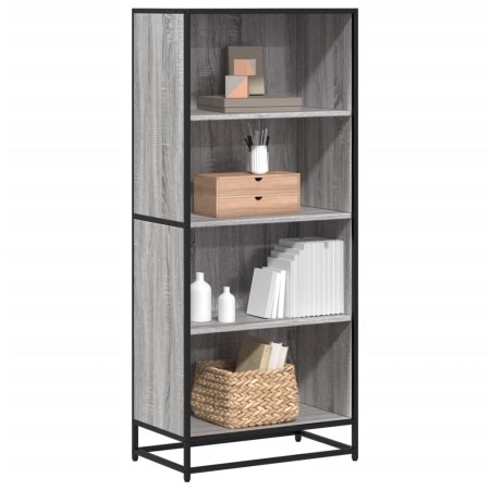 Estantería de madera de ingeniería gris Sonoma 60x35x139 cm de , Librerías y estanterías - Ref: Foro24-3300843, Precio: 93,70...