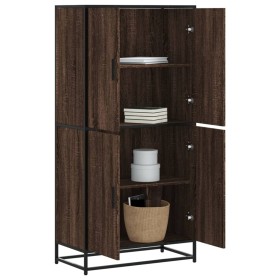 Aparador alto madera de ingeniería marrón roble 68x35x139 cm de , Aparadores - Ref: Foro24-3300834, Precio: 128,43 €, Descuen...