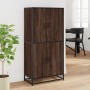 Aparador alto madera de ingeniería marrón roble 68x35x139 cm de , Aparadores - Ref: Foro24-3300834, Precio: 128,43 €, Descuen...