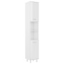 Armario de baño madera contrachapada blanco brillo 30x30x179 cm de vidaXL, Muebles de baño - Ref: Foro24-802630, Precio: 87,3...