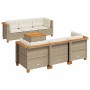 Set sofás de jardín 7 piezas y cojines ratán sintético beige de , Conjuntos de jardín - Ref: Foro24-3261739, Precio: 517,80 €...