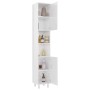 Armario de baño madera contrachapada blanco brillo 30x30x179 cm de vidaXL, Muebles de baño - Ref: Foro24-802630, Precio: 87,3...