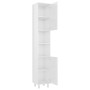Armario de baño madera contrachapada blanco brillo 30x30x179 cm de vidaXL, Muebles de baño - Ref: Foro24-802630, Precio: 87,3...