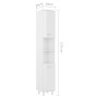 Armario de baño madera contrachapada blanco brillo 30x30x179 cm de vidaXL, Muebles de baño - Ref: Foro24-802630, Precio: 87,3...