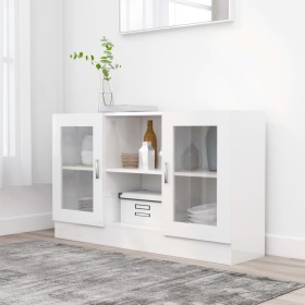 Vitrina de madera contrachapada blanco brillo 120x30,5x70 cm de vidaXL, Aparadores - Ref: Foro24-802792, Precio: 104,22 €, De...