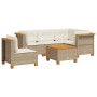 Juego de sofás jardín con cojines 6 pzas ratán sintético beige de , Conjuntos de jardín - Ref: Foro24-3261841, Precio: 427,93...