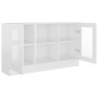 Vitrina de madera contrachapada blanco brillo 120x30,5x70 cm de vidaXL, Aparadores - Ref: Foro24-802792, Precio: 104,22 €, De...