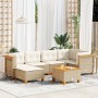 Set sofás de jardín 7 piezas y cojines ratán sintético beige de , Conjuntos de jardín - Ref: Foro24-3261919, Precio: 489,94 €...
