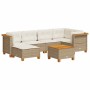 Set sofás de jardín 7 piezas y cojines ratán sintético beige de , Conjuntos de jardín - Ref: Foro24-3261919, Precio: 489,94 €...