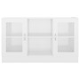 Vitrina de madera contrachapada blanco brillo 120x30,5x70 cm de vidaXL, Aparadores - Ref: Foro24-802792, Precio: 104,22 €, De...