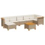 Set de sofás de jardín y cojines 8 piezas ratán sintético beige de , Conjuntos de jardín - Ref: Foro24-3261931, Precio: 557,8...