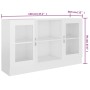 Vitrina de madera contrachapada blanco brillo 120x30,5x70 cm de vidaXL, Aparadores - Ref: Foro24-802792, Precio: 104,22 €, De...