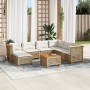Set de sofás de jardín y cojines 8 piezas ratán sintético beige de , Conjuntos de jardín - Ref: Foro24-3261946, Precio: 641,7...