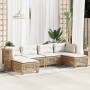 Juego de sofás jardín con cojines 6 pzas ratán sintético beige de , Conjuntos de jardín - Ref: Foro24-3261952, Precio: 489,28...